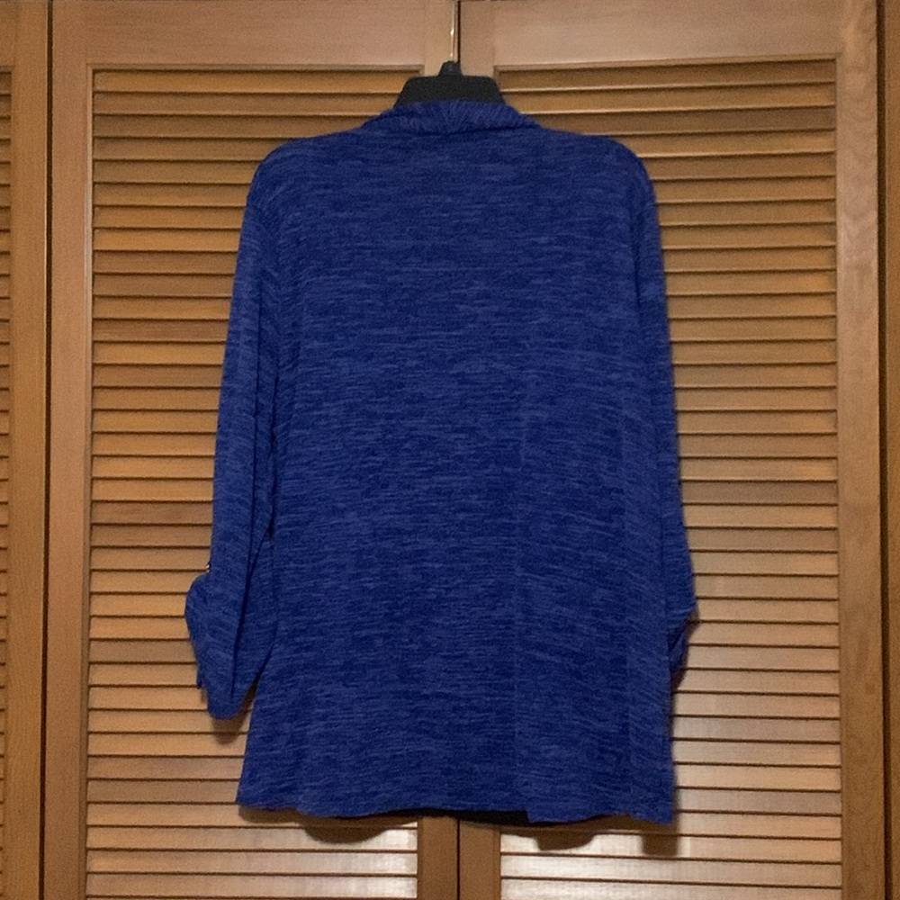 NY Collection Woman 3/4 Sleeve Cardigan Shirt 2X - Picture 2 of 4